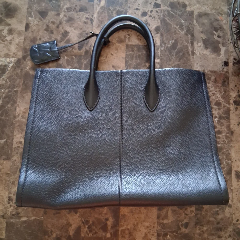 Michael Kors Black Leather Tote - Picture 5 of 8
